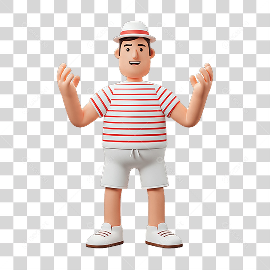 Personagem com Fantasia de Carnaval PNG Transparente