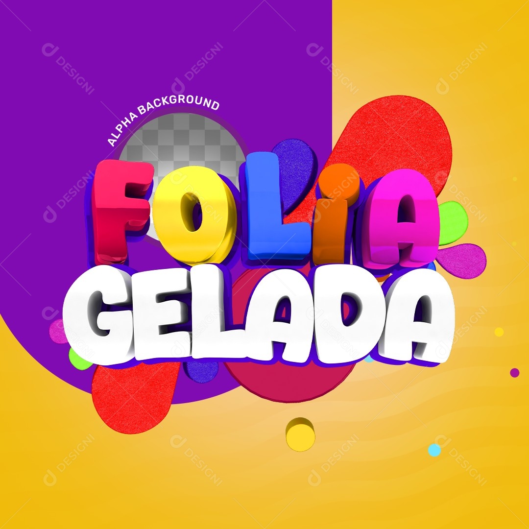 Texto 3D Açaiteria Folia Gelada Para PSD Editável