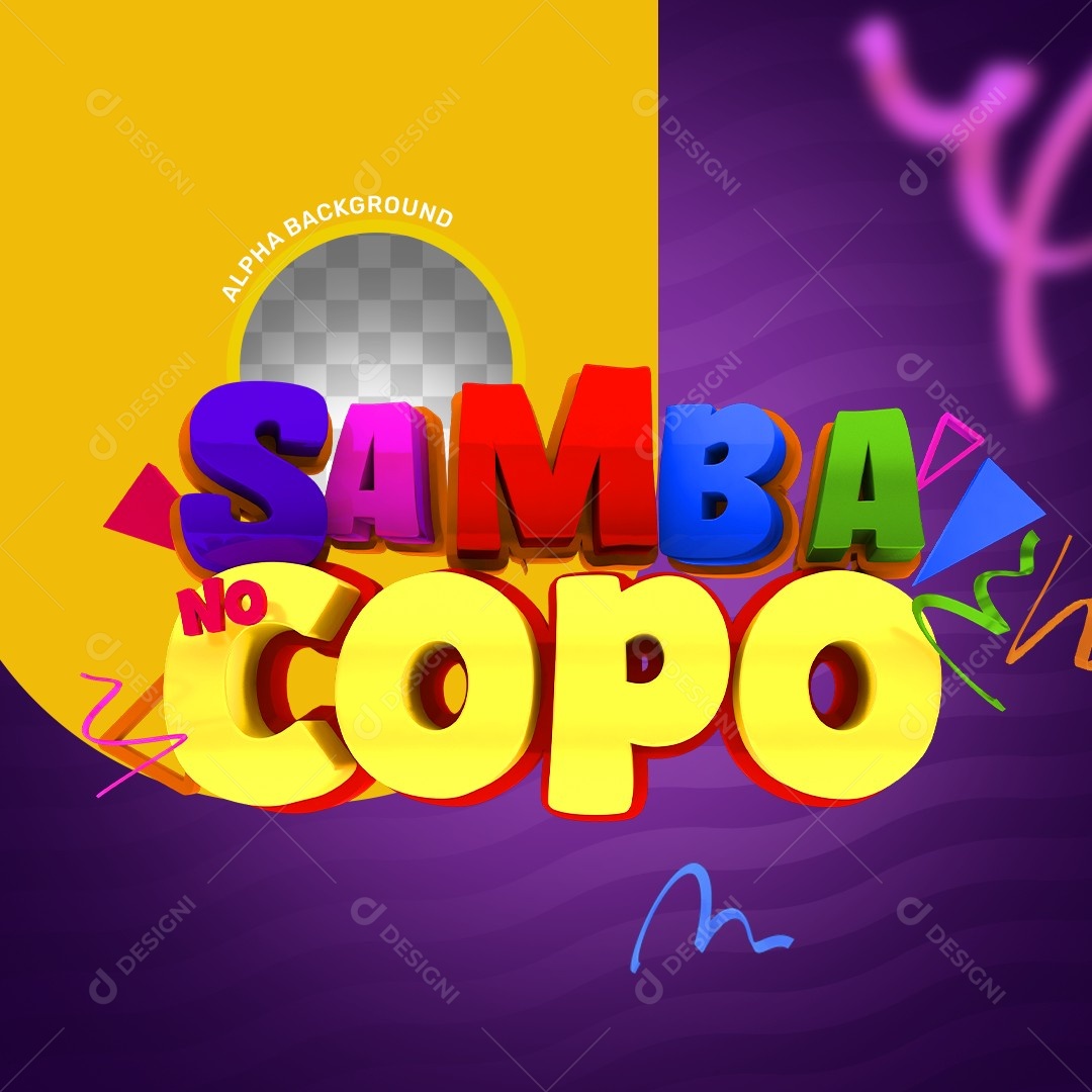 Texto 3D Açaiteria Samba No Copo Para PSD Editável