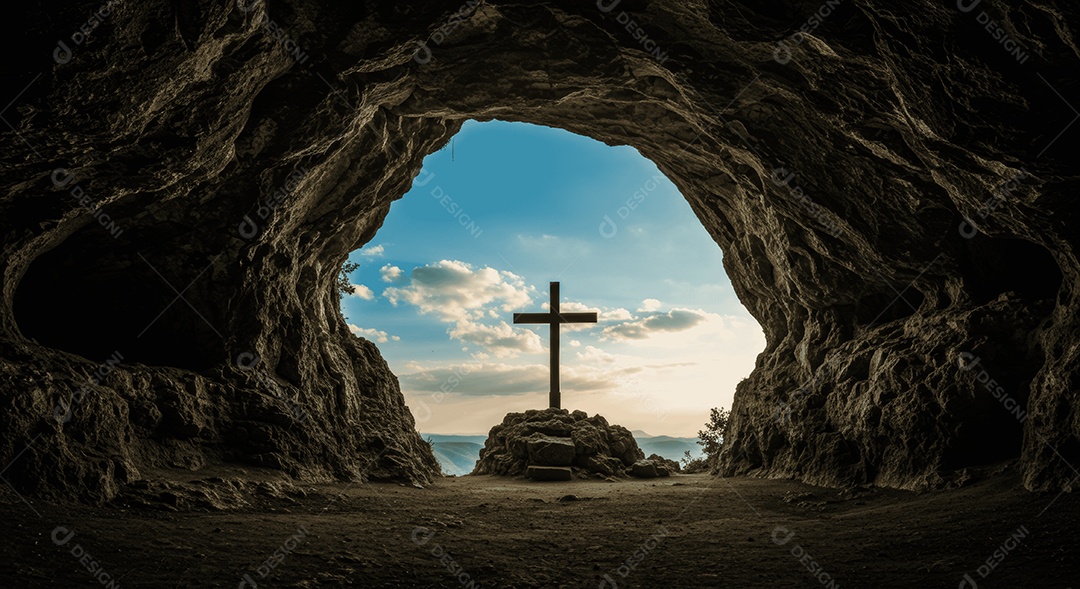 Páscoa religiosa ressurreição de cristo cruz