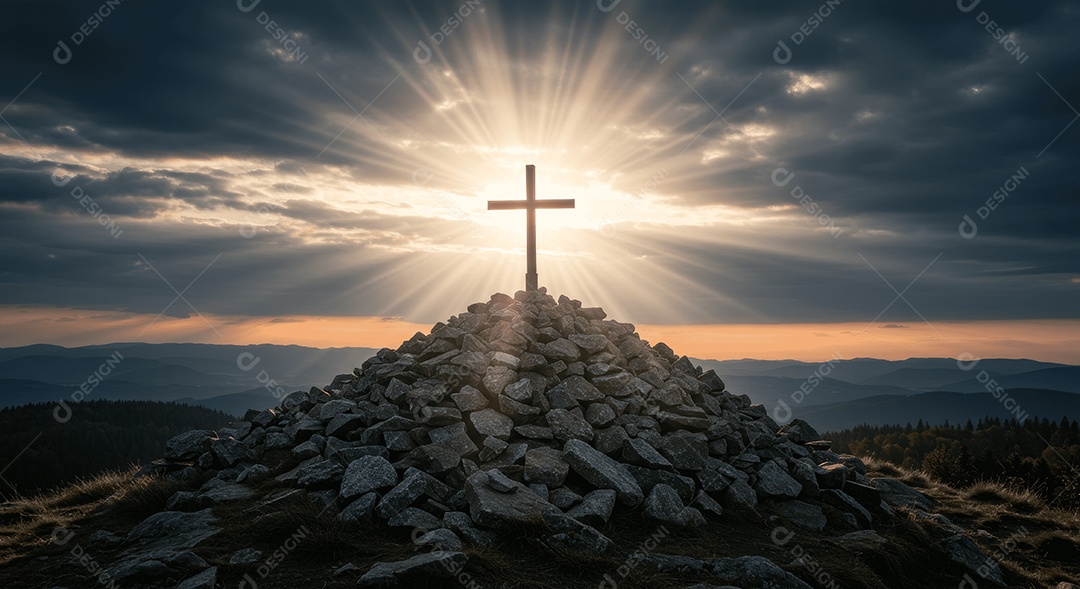 Páscoa religiosa ressurreição de cristo cruz