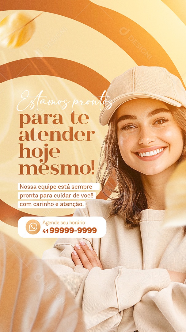 Story Bronzeamento Artificial Estamos Prontos Social Media PSD Editável