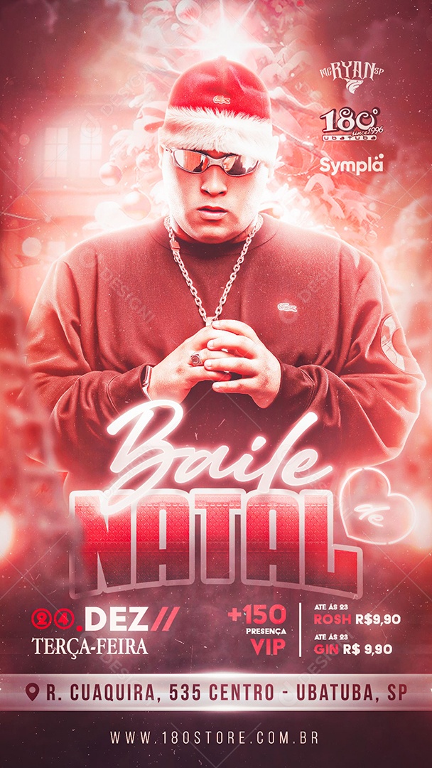 Story Shows Baile de Natal Social Media PSD Editável