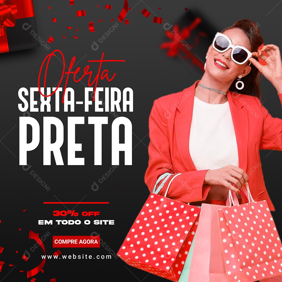 Sexta Preta para Composição PSD