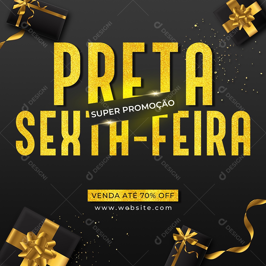 Sexta Preta para Composição PSD