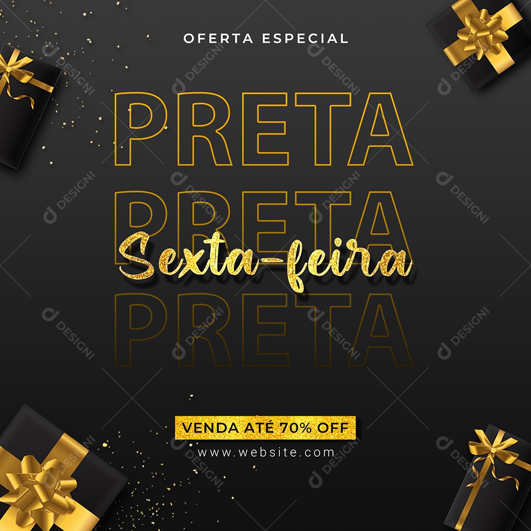 Sexta Preta para Composição PSD