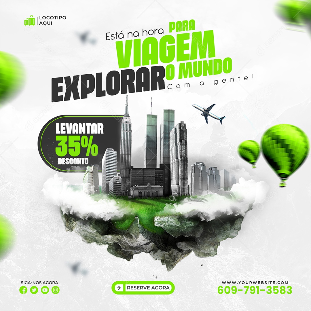 Story Viagem Para Explorar O Mundo Social Media PSD Editável