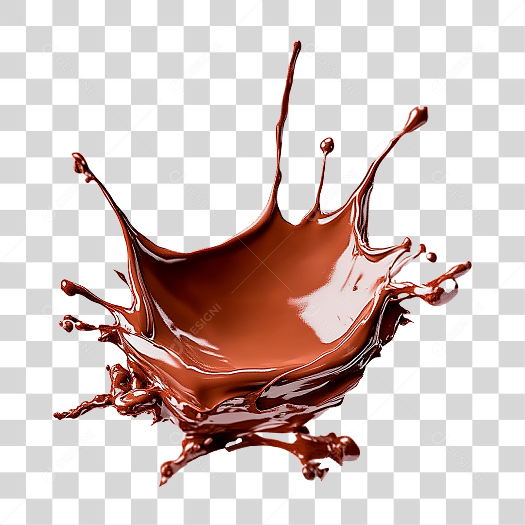 Splash de Chocolate PNG Transparente