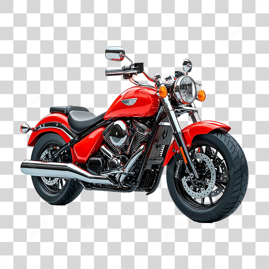 Moto Vermelha PNG Transparente