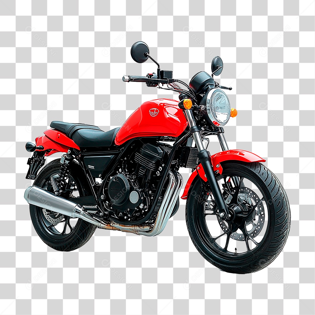 Motocicleta Vermelha PNG Transparente