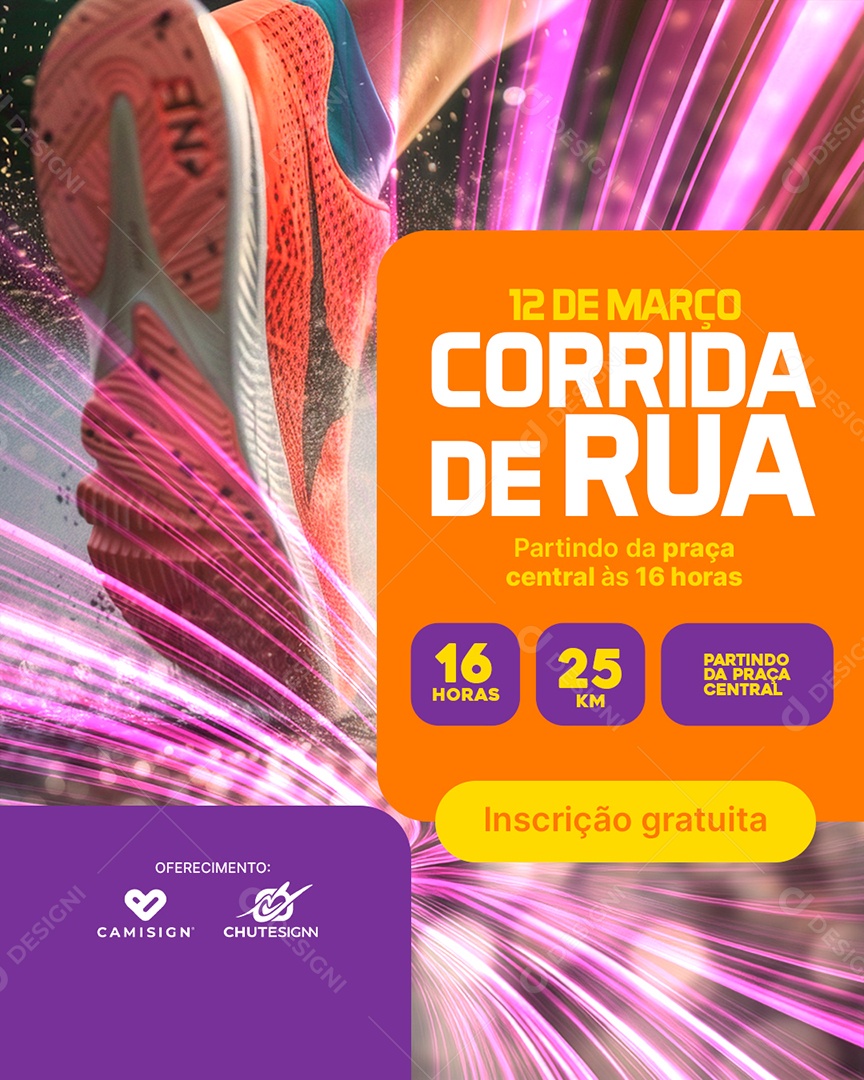 Corrida De Rua Social Media PSD Editável