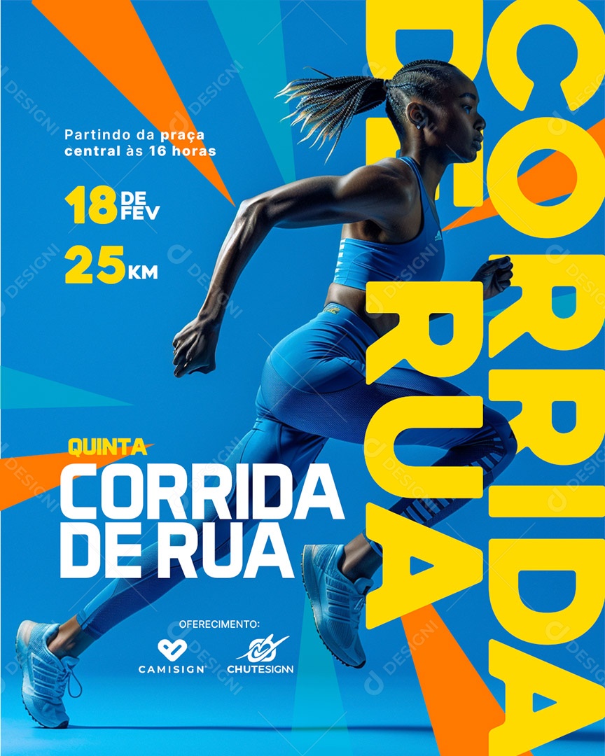 Corrida De Rua Social Media PSD Editável