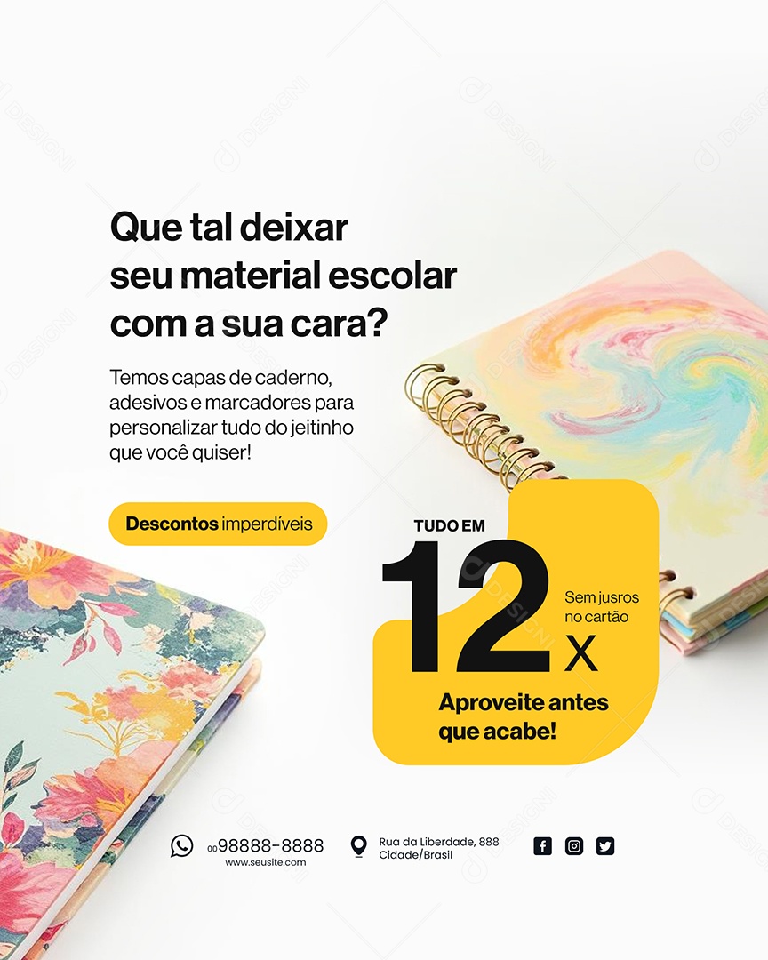 Que tal Deixar seu Material com a sua Cara Social Media PSD Editável