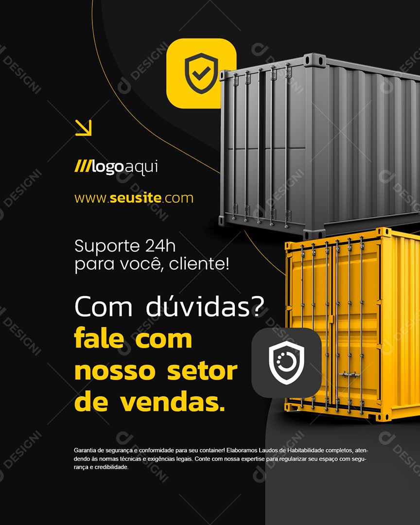 Container Fale Com Nosso Setor de Vendas Social Media PSD Editável