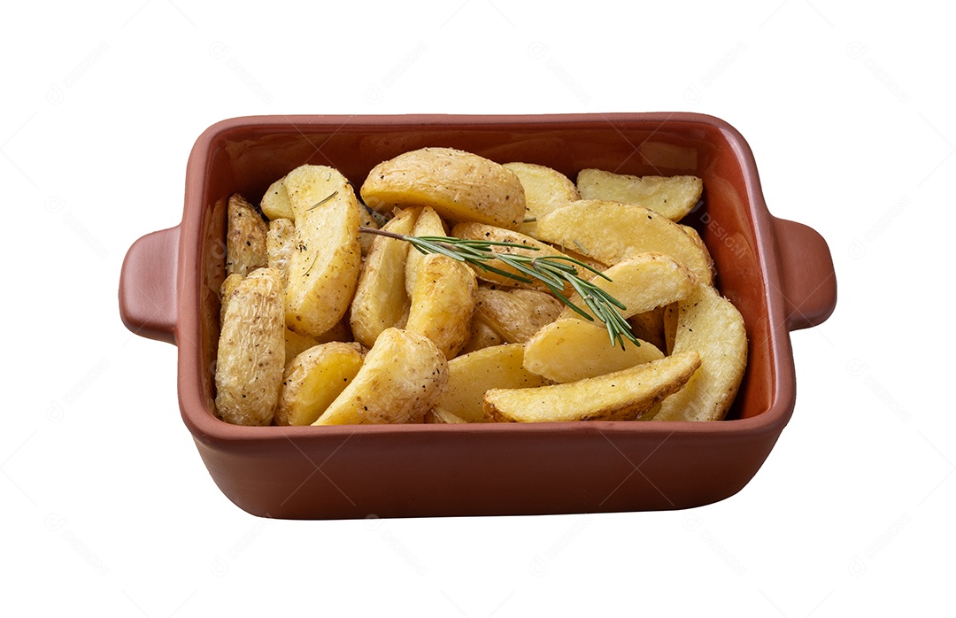 Batata Rustica fundo isolado branco