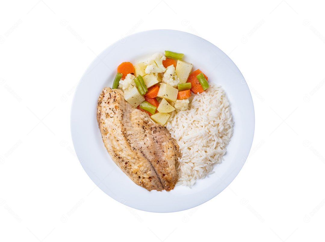 Prato de Tilapia Grelhada Legumes