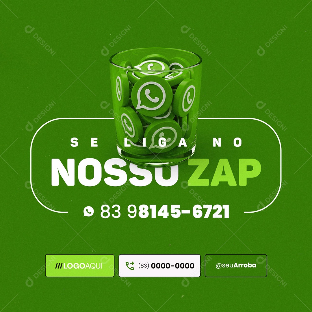 Whatsapp Se Liga No Nosso Zap Social Media PSD Editável