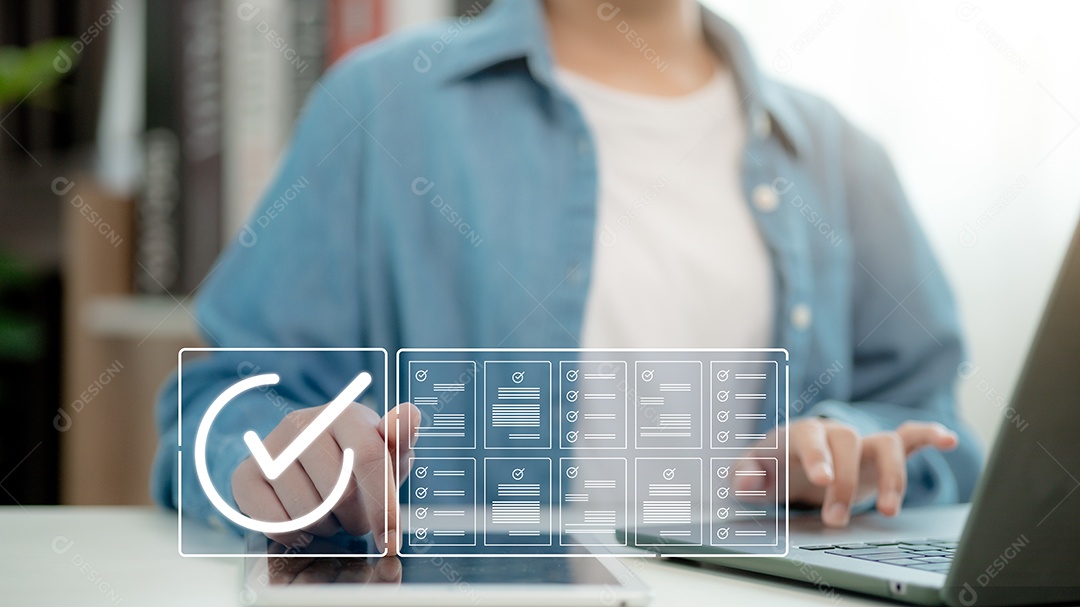 Lista de verificação de empresários gerenciamento e acesso a informações em padrões