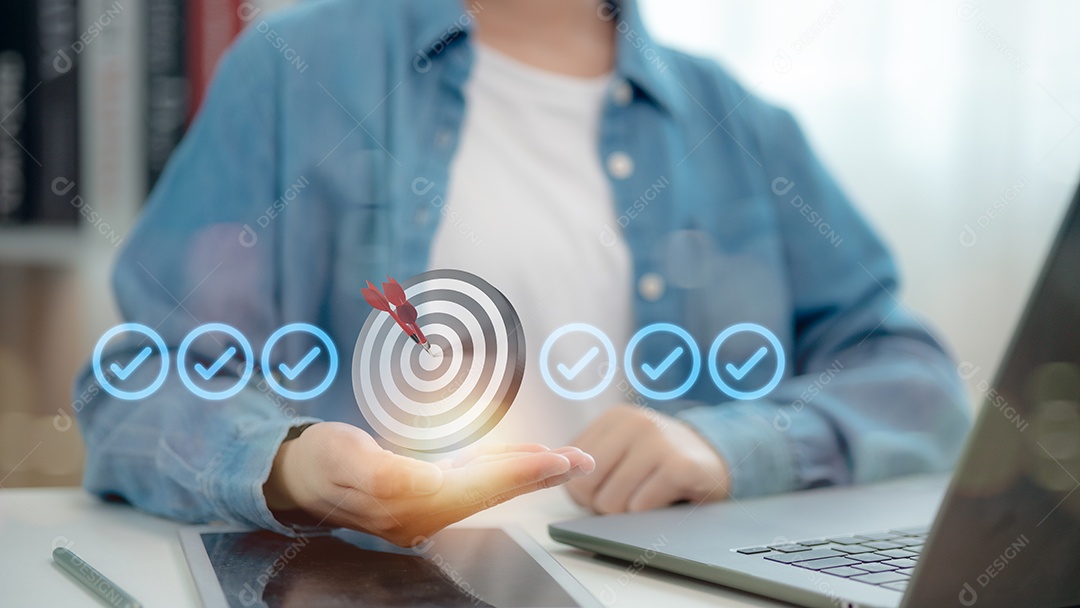 Conceito de sucesso planejamento e definição de metas e objetivos empresariais