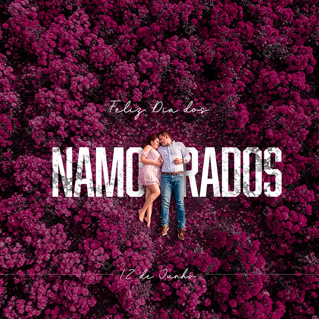 Feliz Dia dos Namorados 12 de Junho Social Media PSD Editável