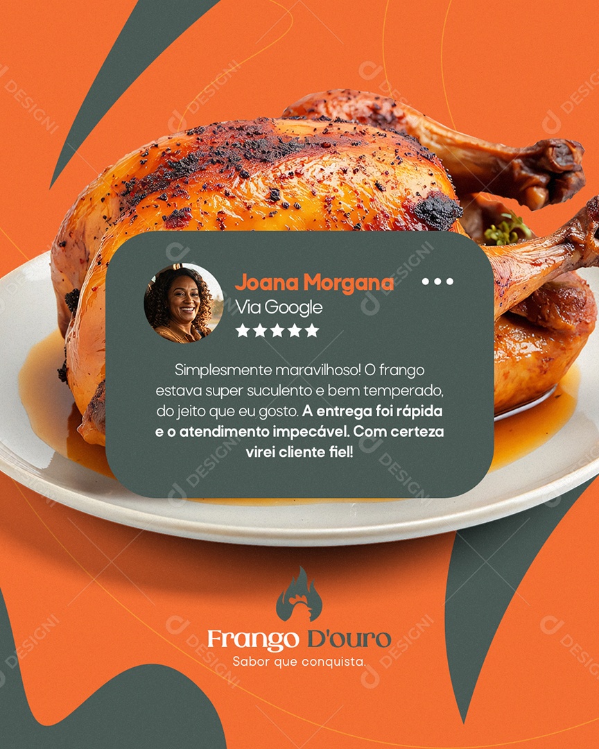 Rotisserie Feedback de Cliente Social Media PSD Editável