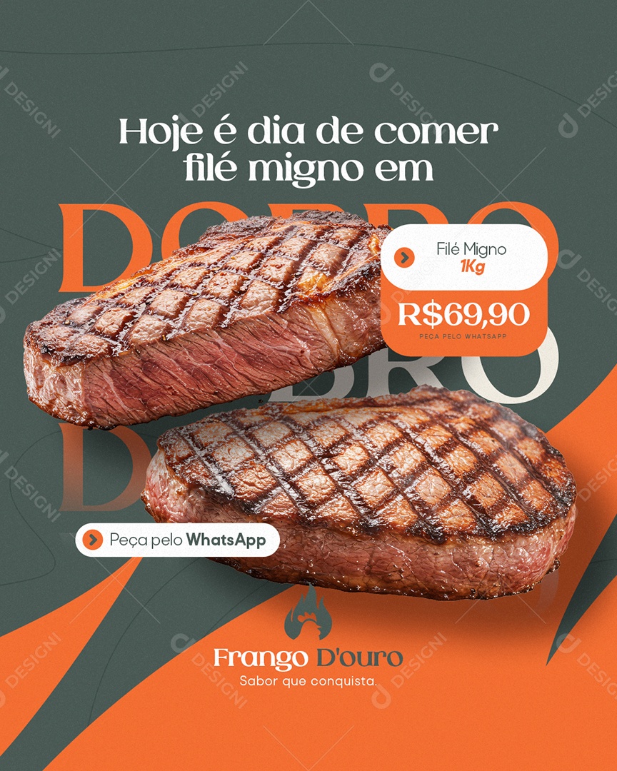 Rotisserie Hoje é dia de Comer Filé Social Media PSD Editável