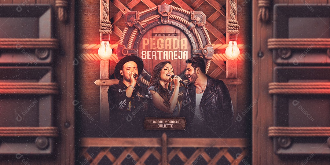 Banner Flyer Pegada Sertaneja Social Media PSD Editável