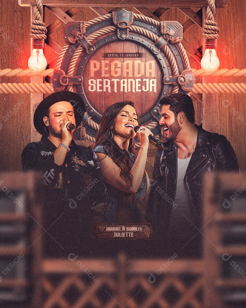 Feed Flyer Pegada Sertaneja Social Media PSD Editável