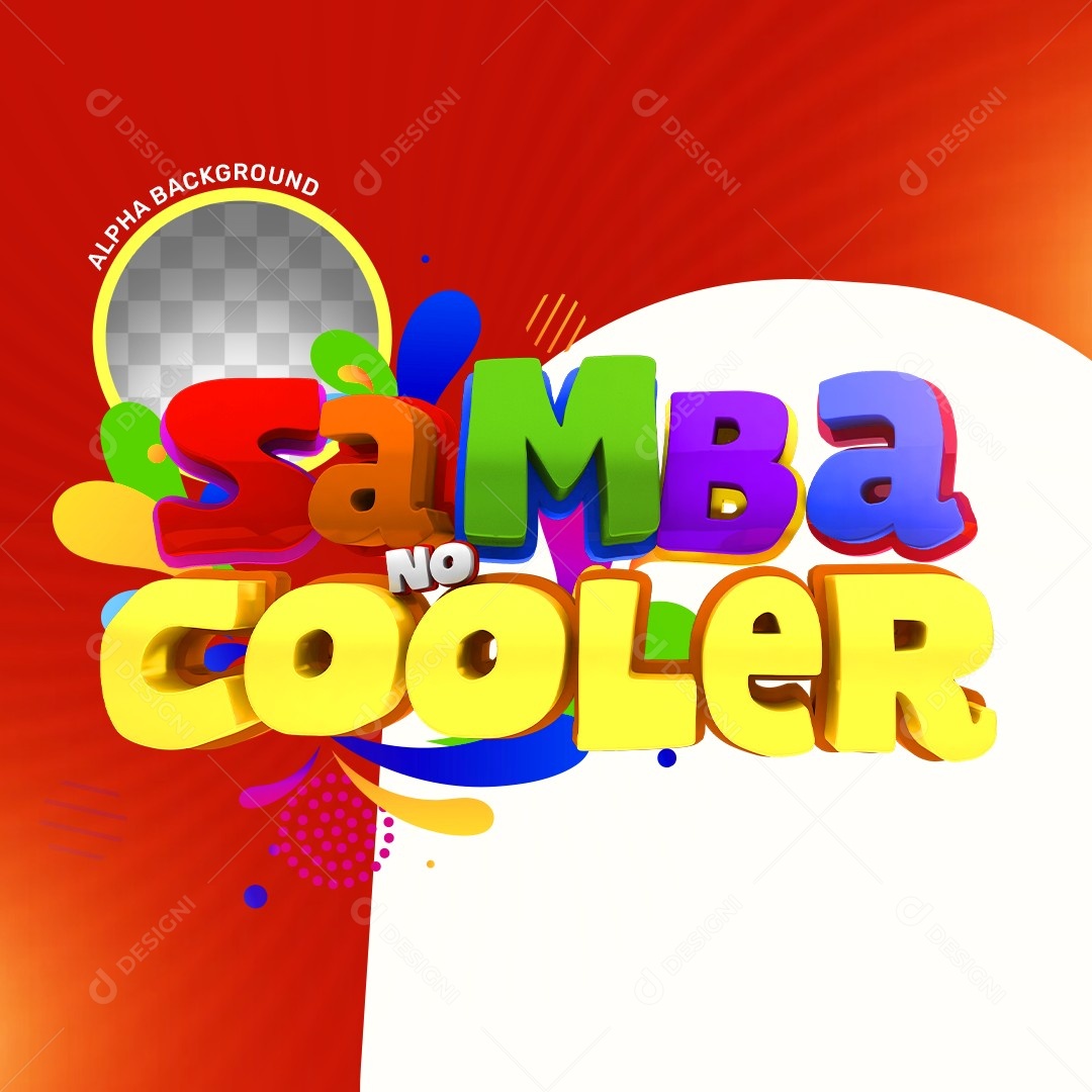 Samba do Cooler Selo 3D Pra Composição PSD