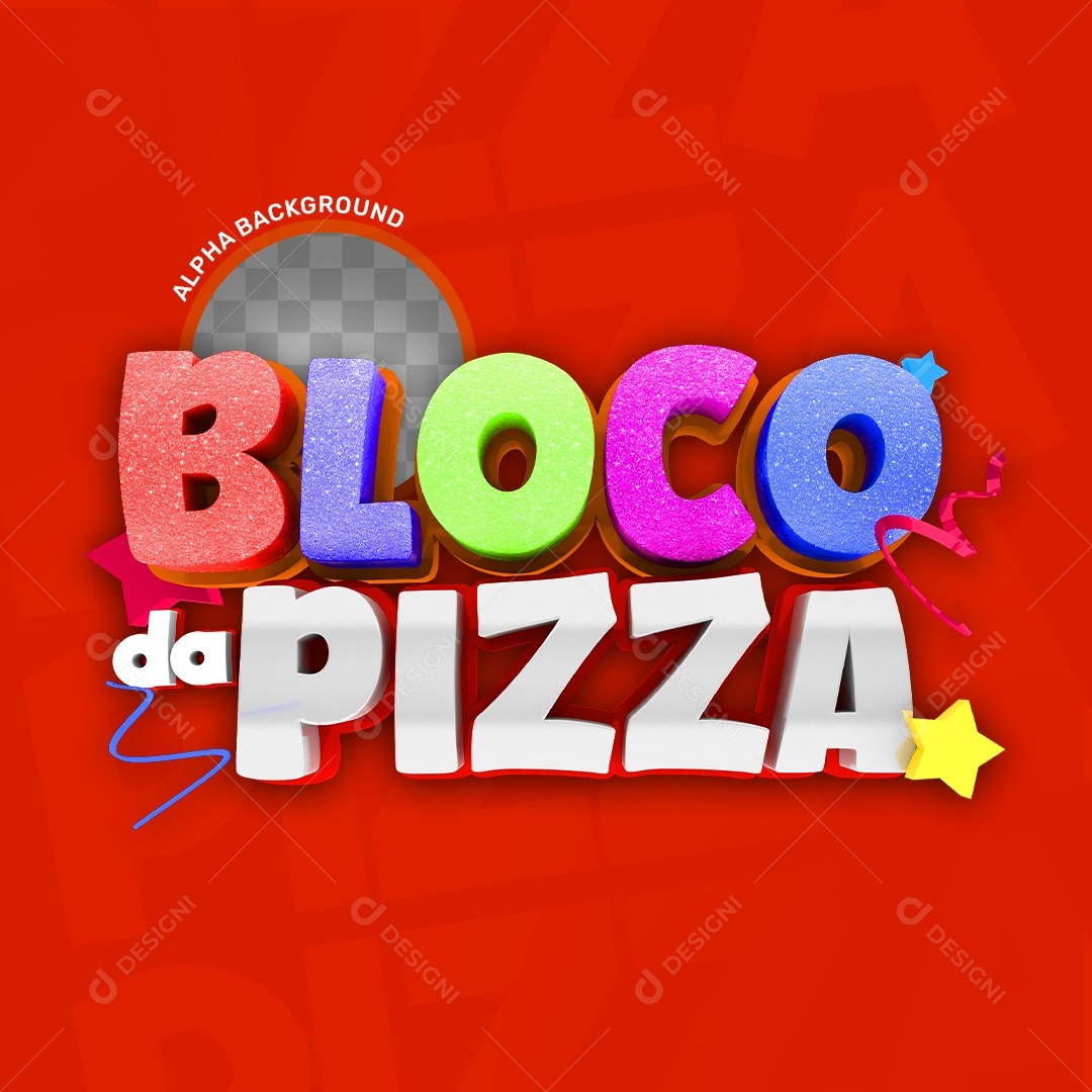 Bloco do Sabor Selo 3D Pra Composição PSD