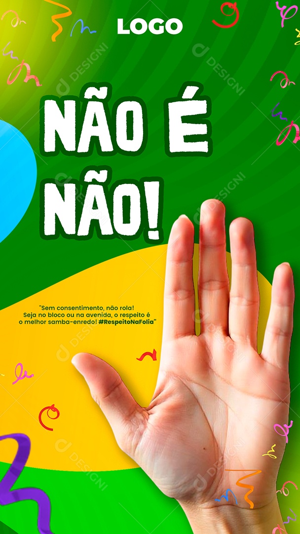 Story Carnaval Não é Não Social Media PSD Editável