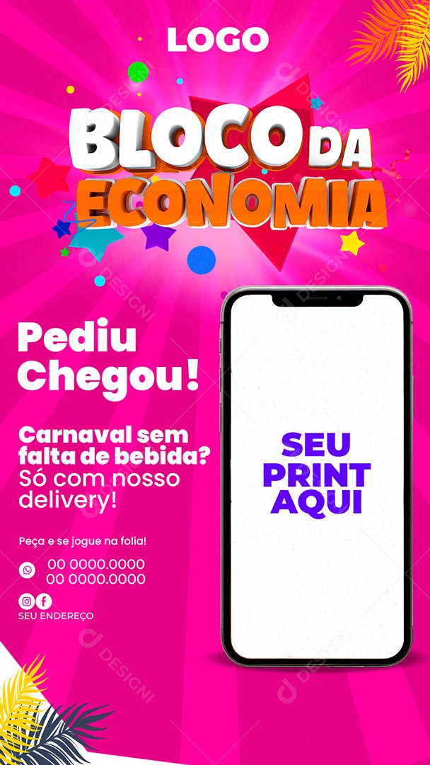Story Bloco da Economia Pediu Chegou SocialMedia PSD Eitável