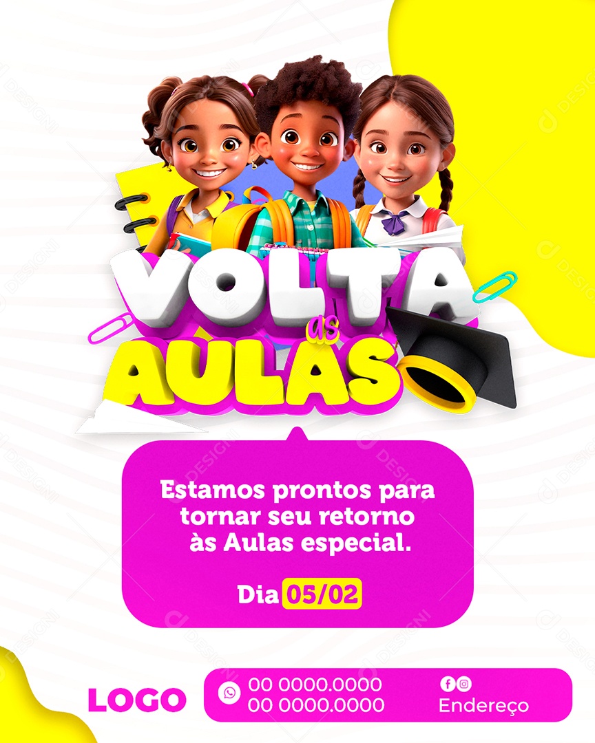 Volta às Aulas Social Media PSD Editável