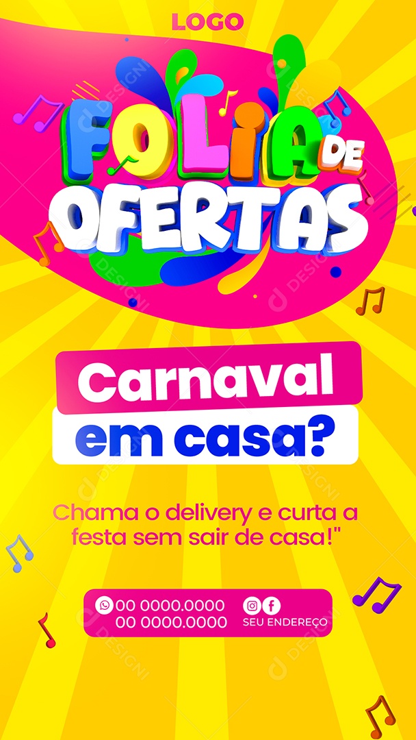 Story Folia de Ofertas Social Media PSD Editável