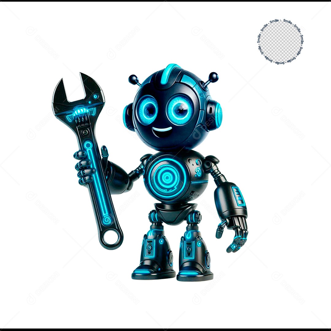 Robô Personagem 3D Para Composição PSD