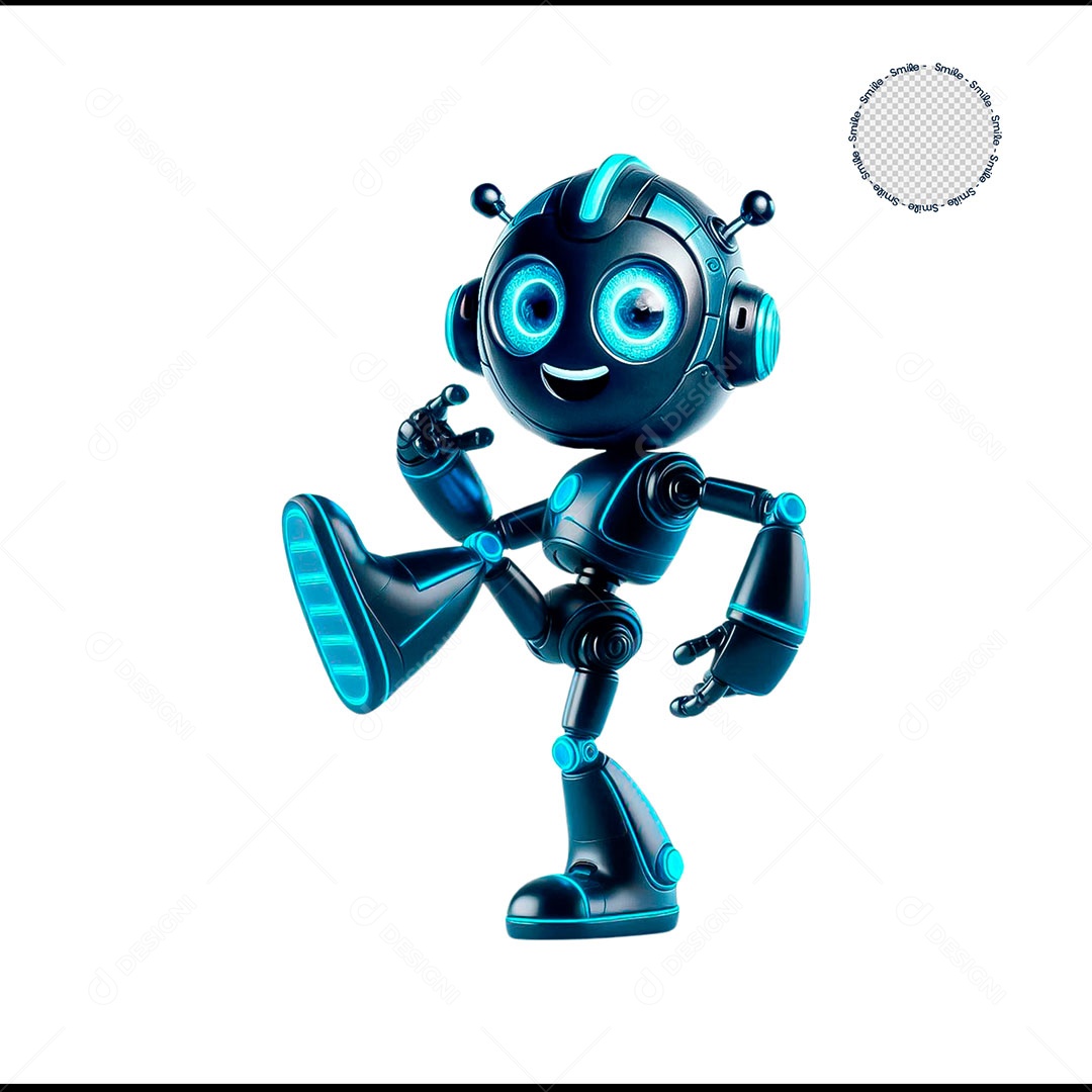 Robô Personagem 3D Para Composição PSD