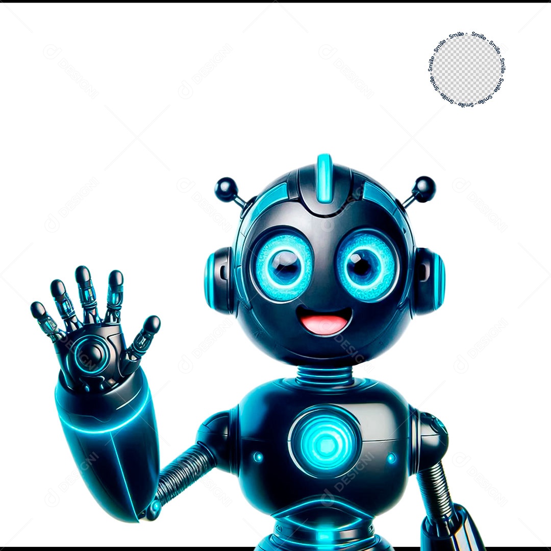 Robô Personagem 3D Para Composição PSD