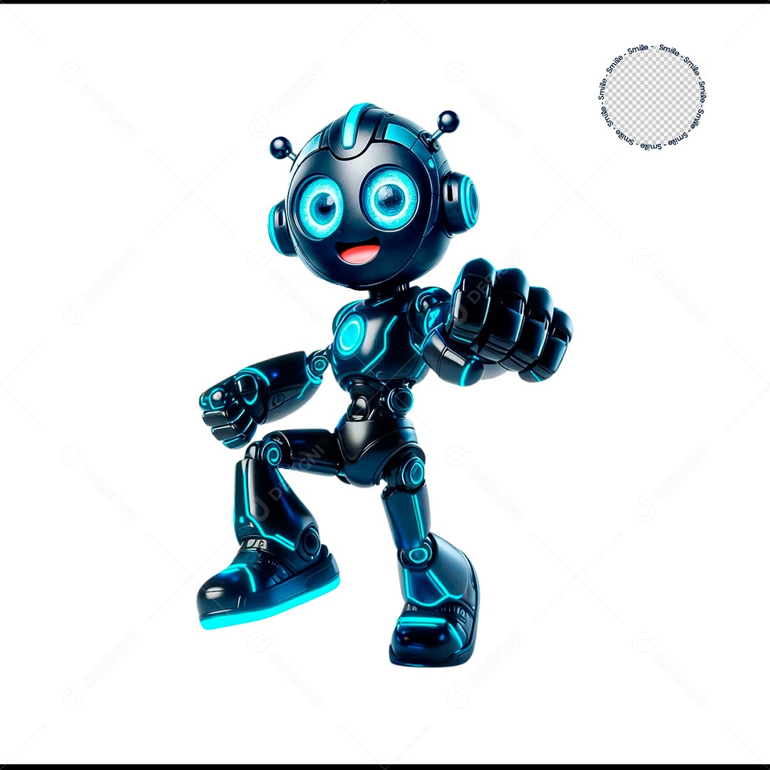 Robô Personagem 3D Para Composição PSD