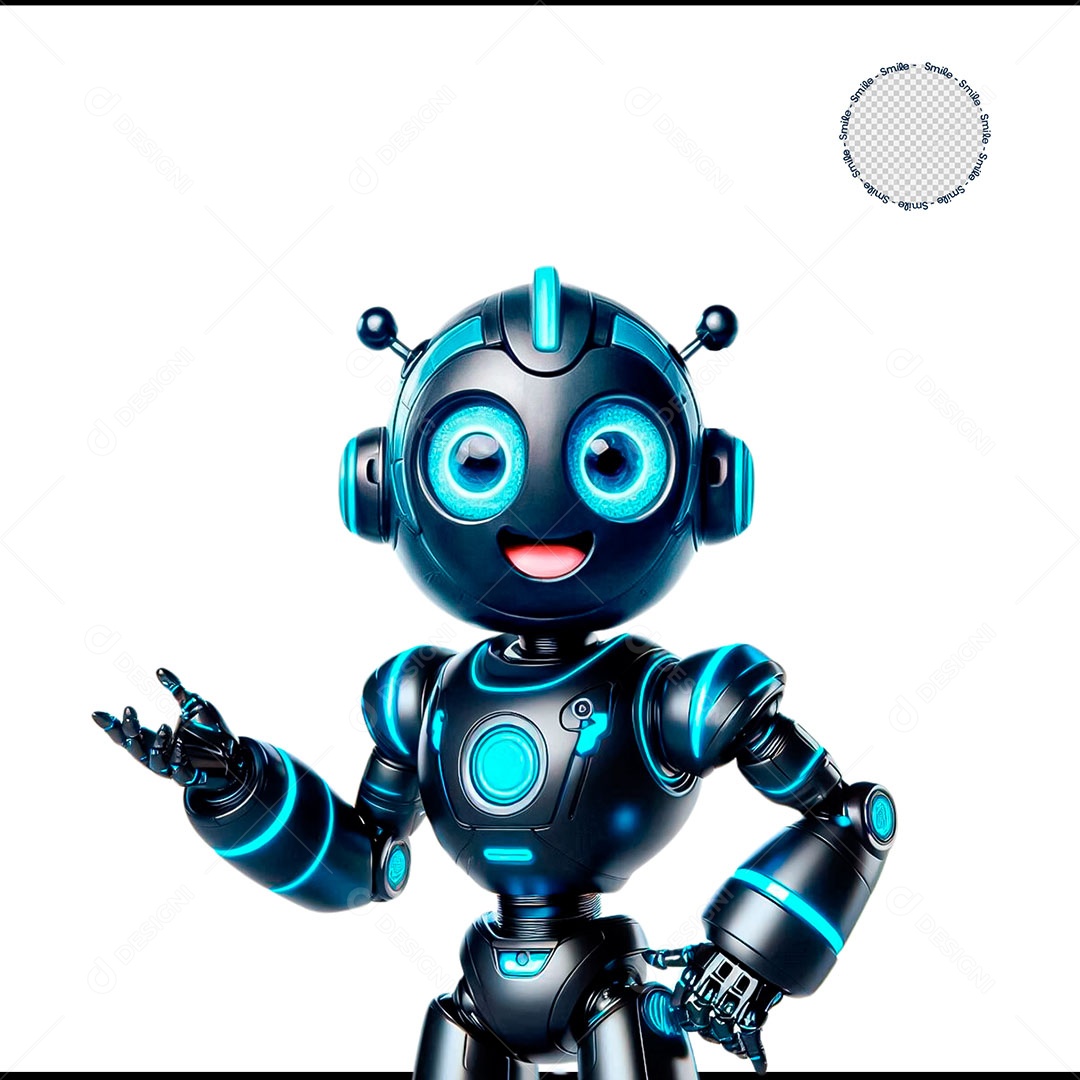 Robô Personagem 3D Para Composição PSD