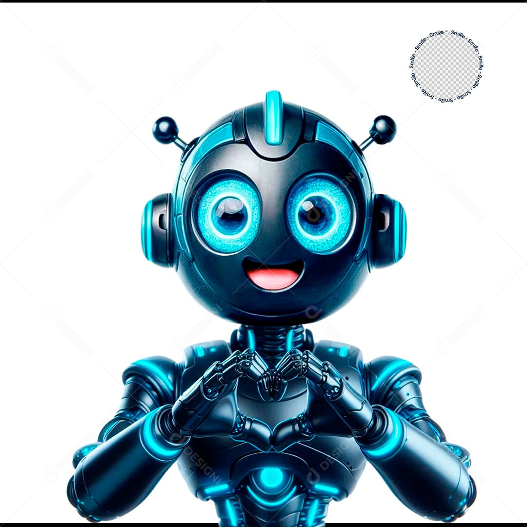 Robô Personagem 3D Para Composição PSD