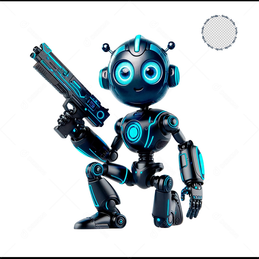 Robô Personagem 3D Para Composição PSD