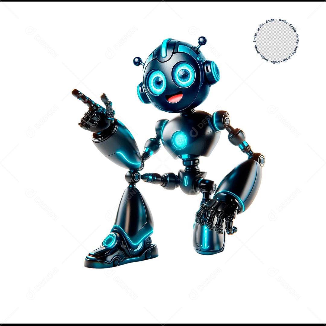 Robô Personagem 3D Para Composição PSD