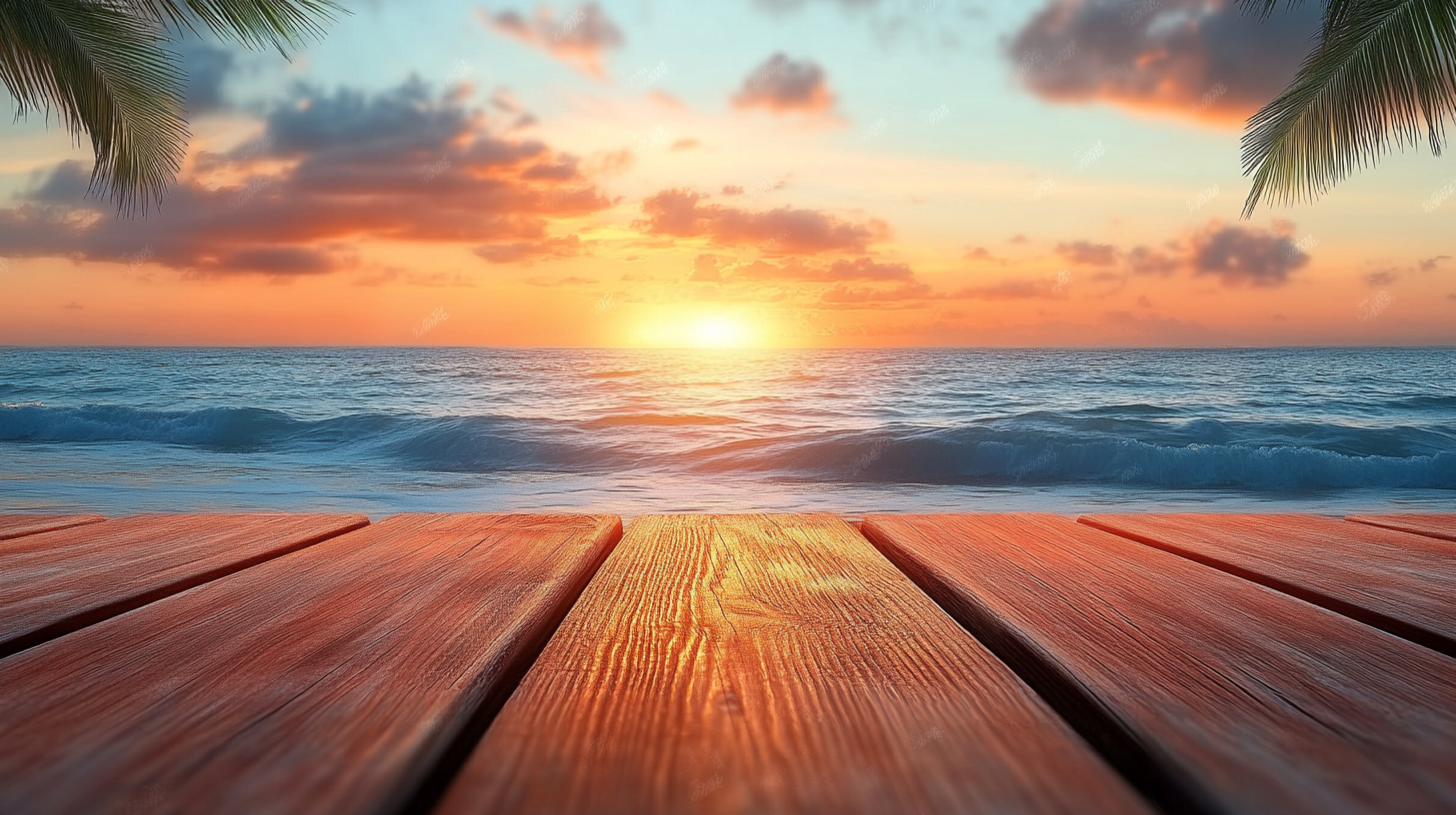 Placa de madeira de cena de praia em foco frontal