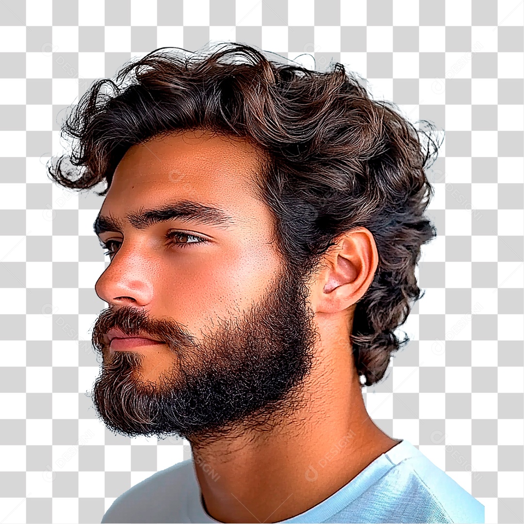 Homem de Barba PNG Transparente