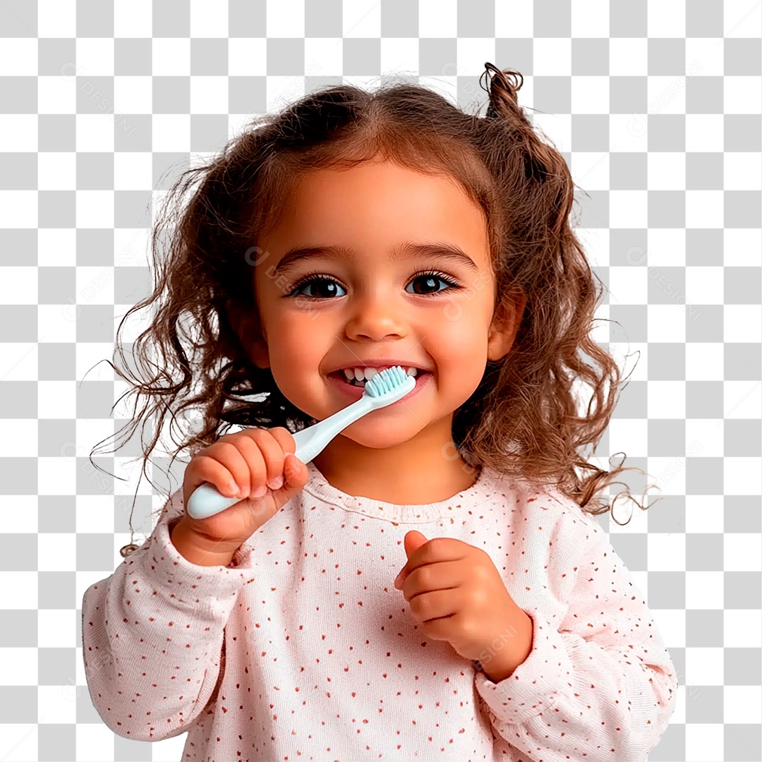Criança Escovando Dentes PNG Transparente