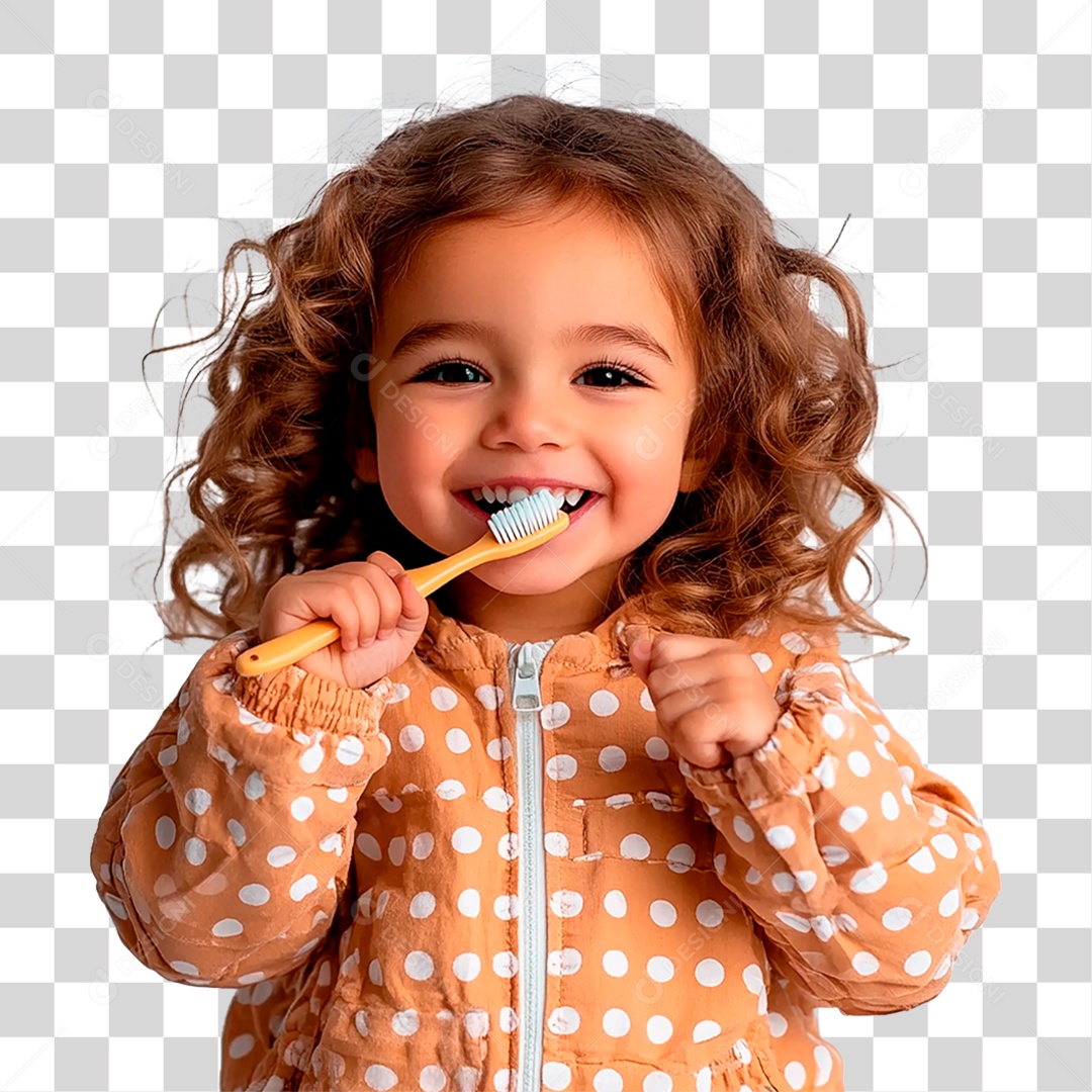 Criança Escovando Dentes PNG Transparente