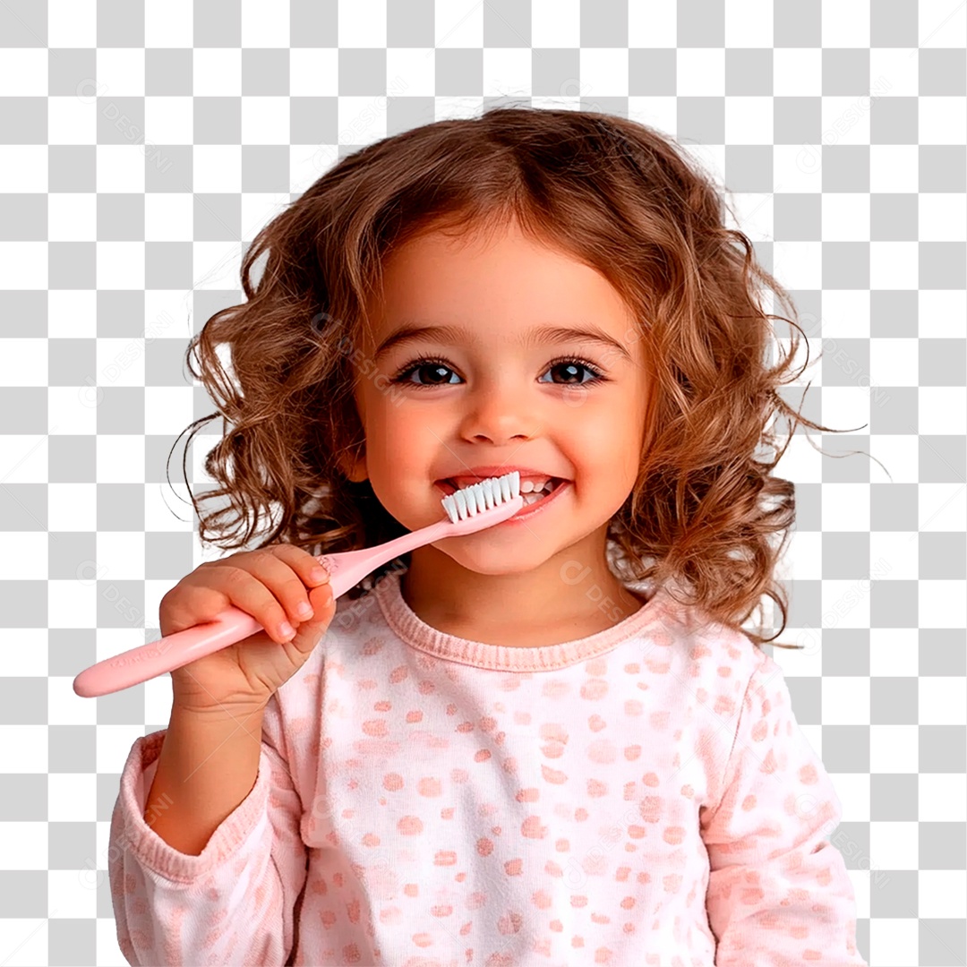 Criança Escovando Dente PNG Transparente