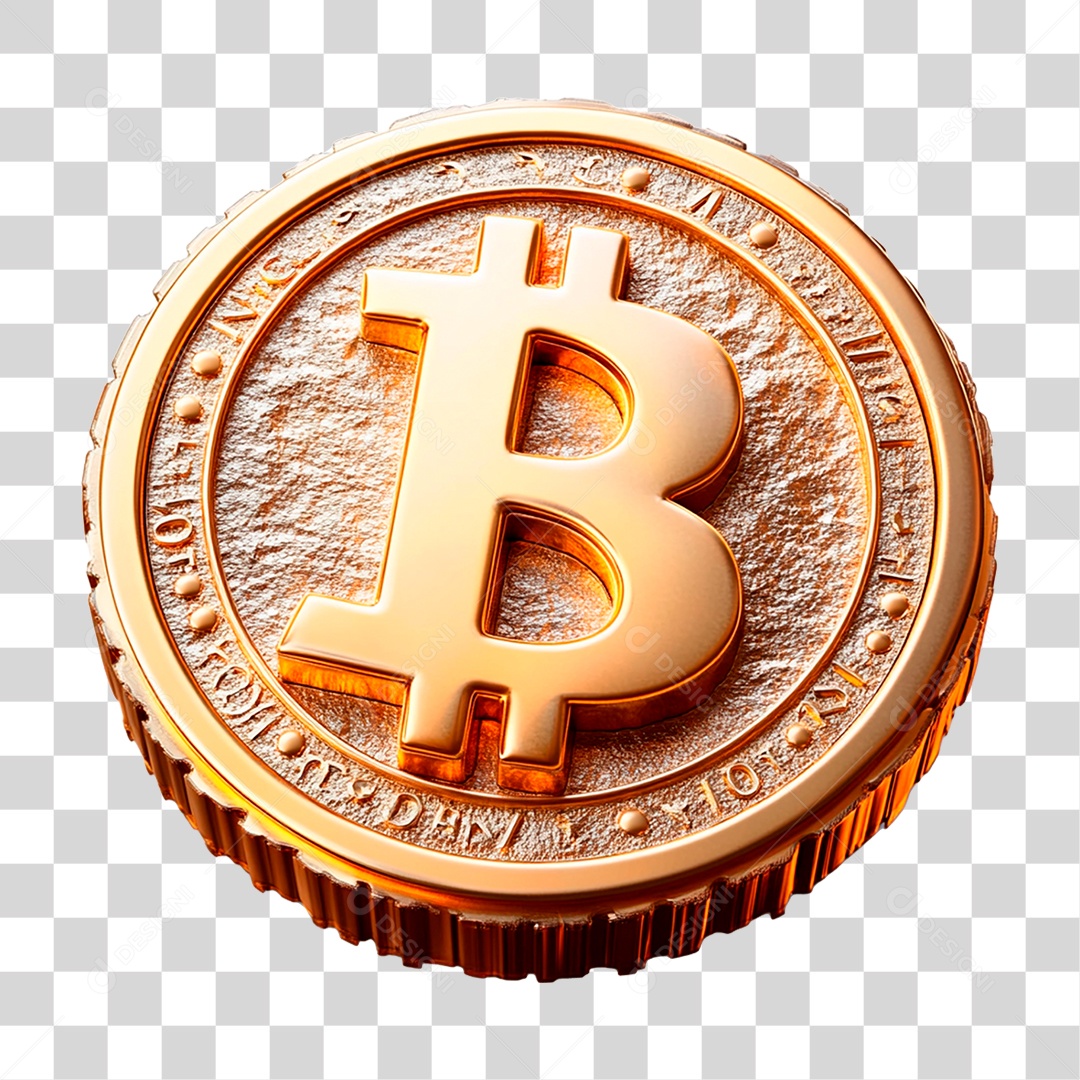 Moeda Bitcoin PNG Transparente