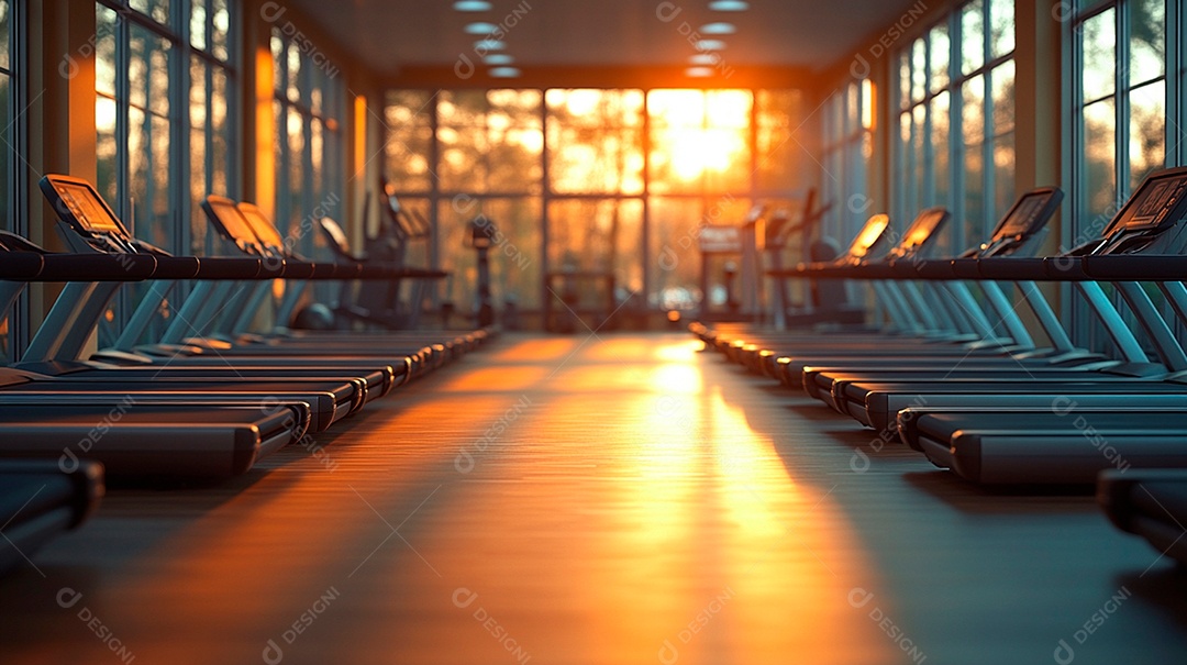 Imagem de uma academia desfocada