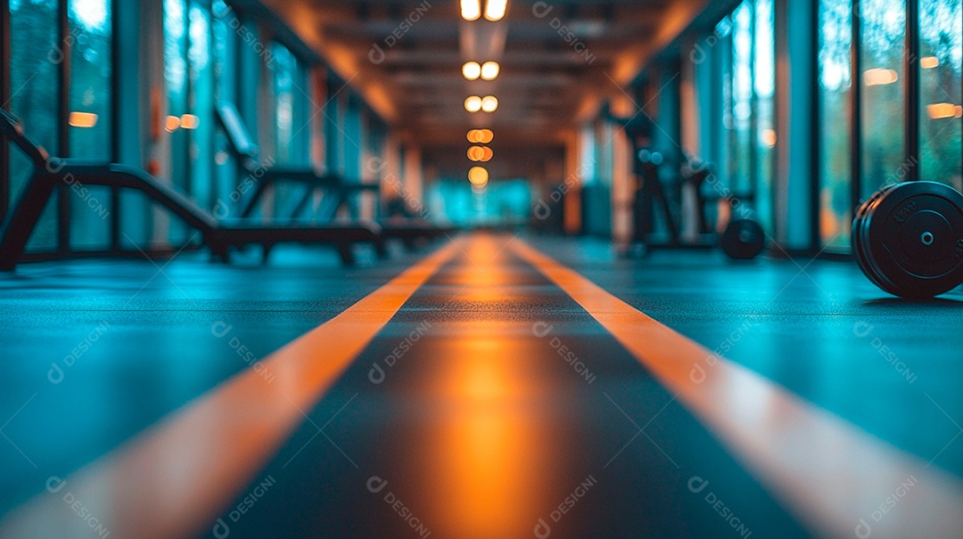 Imagem de uma academia desfocada